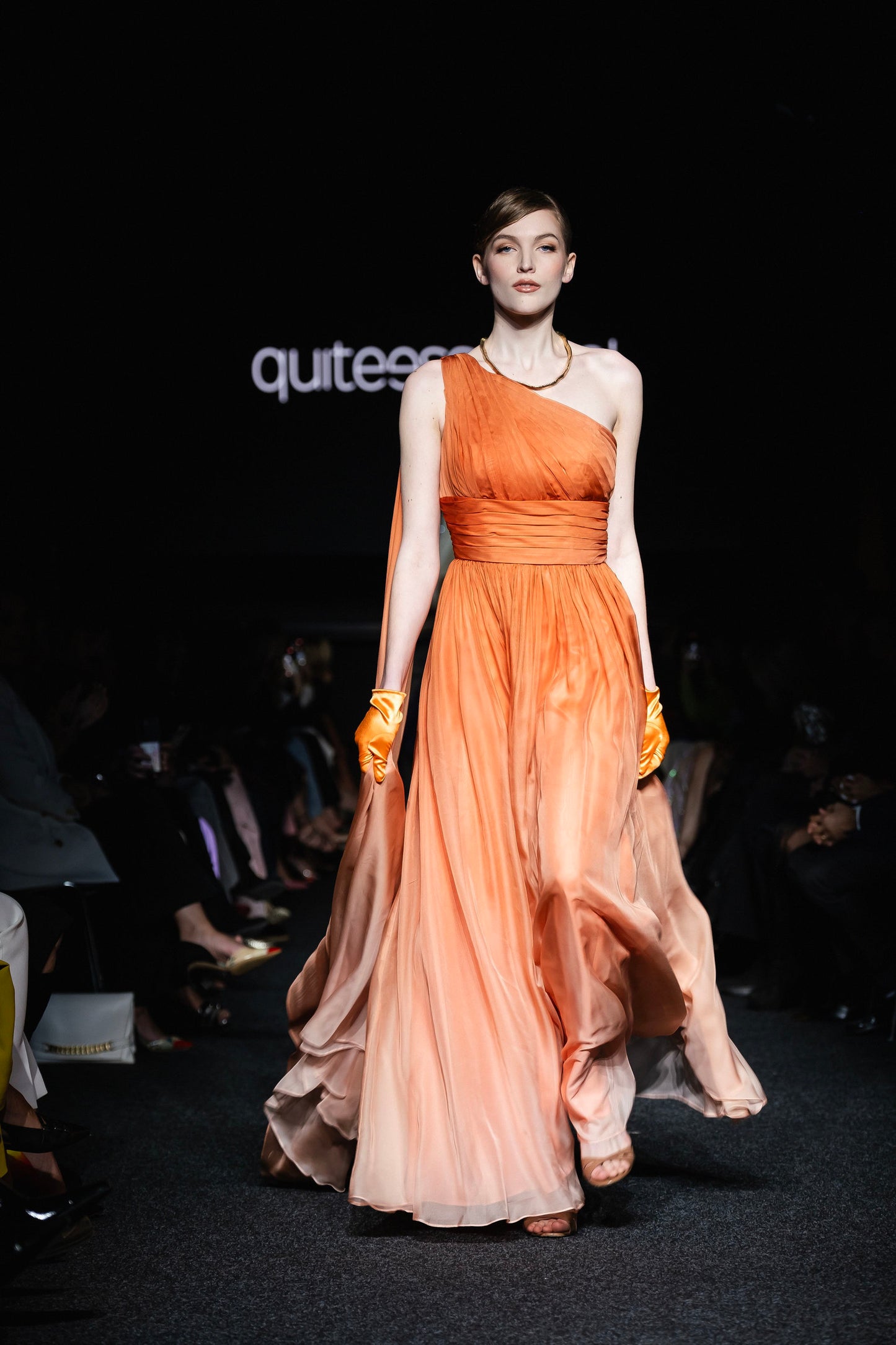 One Shoulder Dress - Georgette