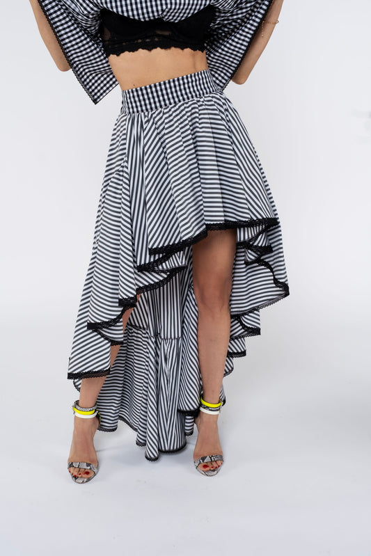 Striped patterned skirt